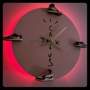 SOLD! Cactus Jack Pink Glow Mini Kick LED Clock